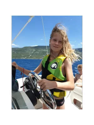 Plavalni brezrokavnik SPINERA Youth Neopren 50N ZELENA/RUMENA