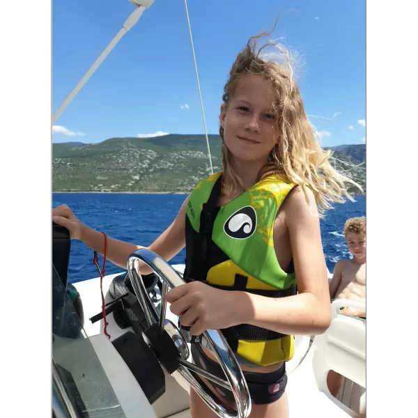  Plavalni brezrokavnik SPINERA Youth Neopren 50N ZELENA/RUMENA 