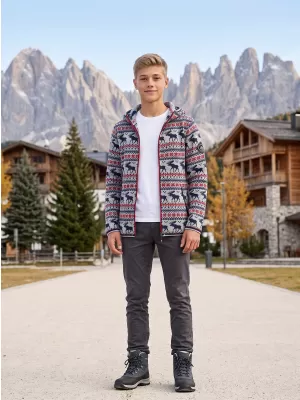 Otroški topel pulover ALPINE PRO NORESO VARIANTA VISOKE RASTI PB