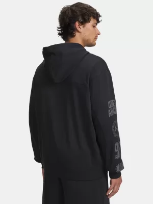 Moški pulover UNDER ARMOUR UA RIVAL LW GRAPHIC FZ 6014687-001 ČRNA