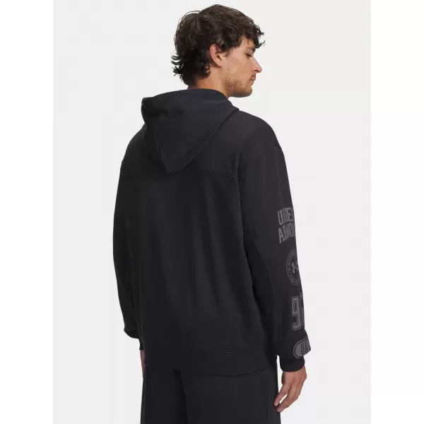  Moški pulover UNDER ARMOUR UA RIVAL LW GRAPHIC FZ 6014687-001 ČRNA 