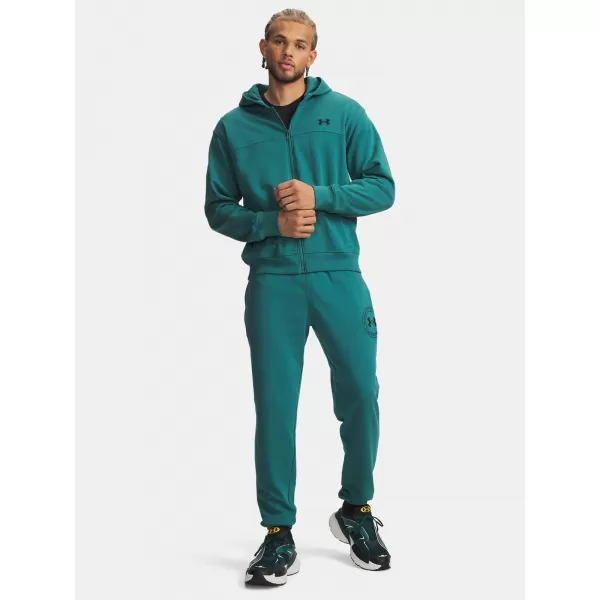  Moške trenirke UNDER ARMOUR RIVAL LW GRAPHIC JOGGER 6014688-338 ZELENA 