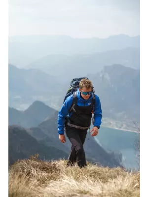 Moška nepremočljiva softshell jakna NORDBLANC EXPEDITIOUS NBSSM8323 MODRA