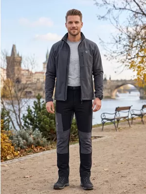 Moške softshell hlače ALPINE PRO AKAN 3 ČRNA
