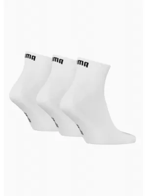 Nogavice PUMA UNISEX QUARTER PLAIN 3P 93858909 BELA