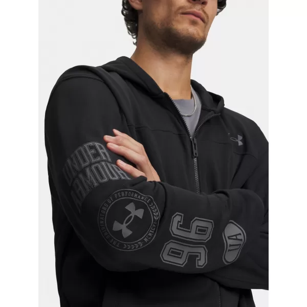  Moški pulover UNDER ARMOUR UA RIVAL LW GRAPHIC FZ 6014687-001 ČRNA 