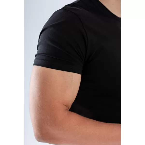  Moške majice s kratkimi rokavi NEBBIA MIKE MUSCLE FIT 158 ČRNA 
