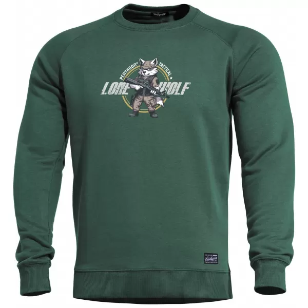  Moški pulover PENTAGON HAWK SWEATER LONE WOLF K09019-LO SPRINGBOK ZELENA 