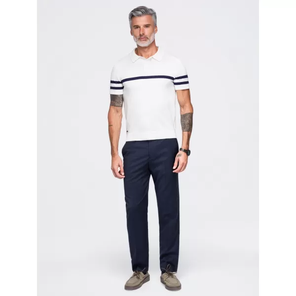  Moška polo majica OMBRE OM-POSS-0177 BELA 