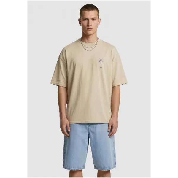  Moška majica s kratkimi rokavi URBAN CLASSICS TB8756 BELA/PEŠČENA 