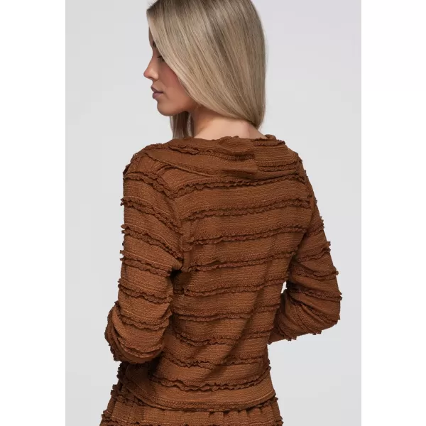  Ženska bluza OMBRE OW-TS-E0067 SVETLO RJAVA 