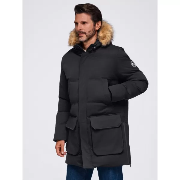  Moška parka OMBRE OM-JALJ-0310 ČRNA 