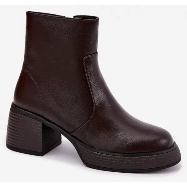 Ženski gležnjarji D&A CR62-3369 TEMNO RJAVA 