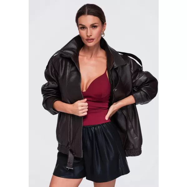  Ženska jakna OMBRE OW-JAFL-0138 RJAVA 