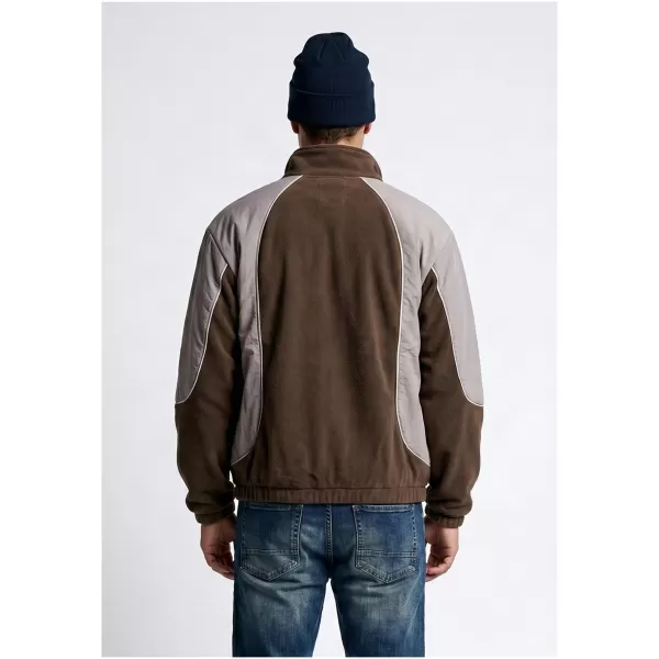  Moška trenirka jakna URBAN CLASSICS TB8602-23085 RJAVA/BLEDO LILA 