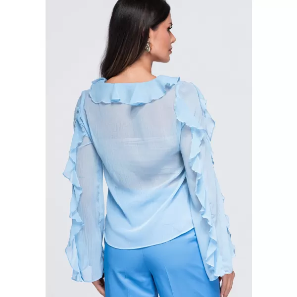  Ženska bluza OMBRE OW-TS-E0078 MODRA 