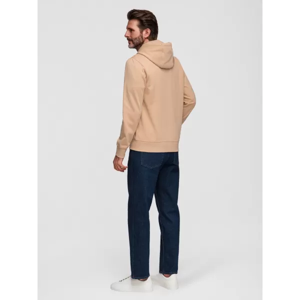  Moški pulover OMBRE OM-SSZP-0256 PESEK 