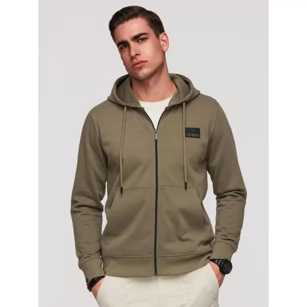  Moški pulover OMBRE OM-SSZP-0256 OLIVNO 