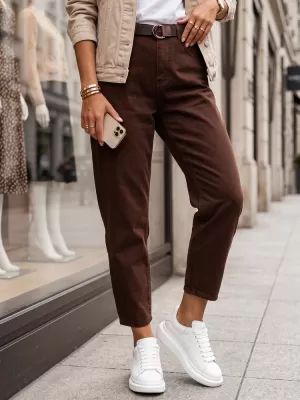 Ženske hlače DSTREET UY3133 RJAVA
