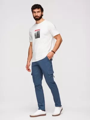 Moške hlače OMBRE P1517 TEMNO MODRA