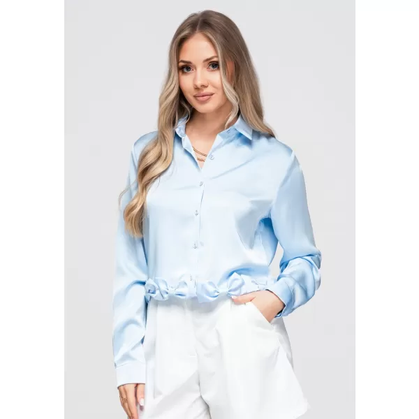  Ženska srajca OMBRE OW-SH-E0059 MODRA 