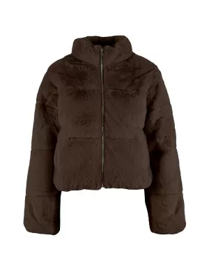 Ženska prešita jakna URBAN CLASSICS TB7935-00075 RJAVA