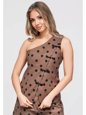 Ženska bluza OMBRE OW-TS-E0061 RJAVA
