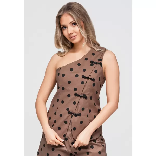  Ženska bluza OMBRE OW-TS-E0061 RJAVA 