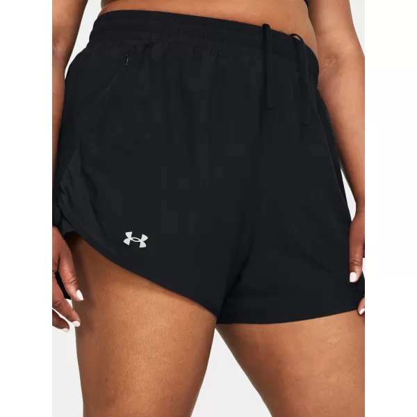  Ženske kratke hlače UNDER ARMOUR UA FLY BY 3'' SHORTS 1382853-001 ČRNA 