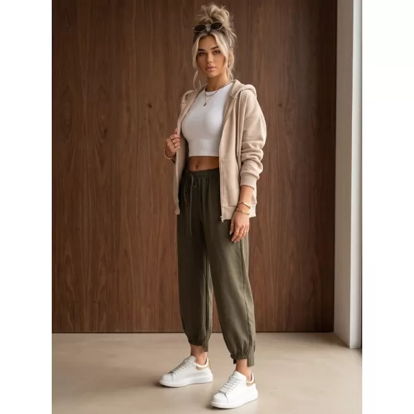  Ženske hlače DSTREET UY3167 OLIVNO 
