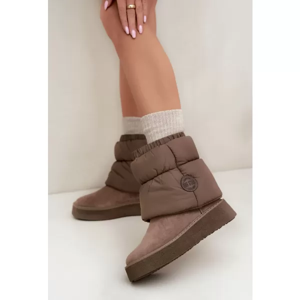  Ženski snežaki BIG STAR SHOES UU274732 TEMNO BEŽ 