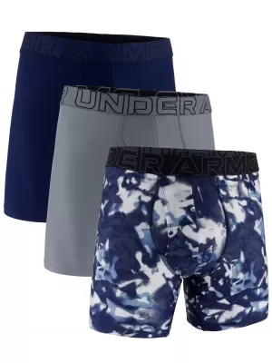Moške boksarice UNDER ARMOUR UA PERFORMANCE TECH - SOLID 6 -3PK 1383879-408 MODRA