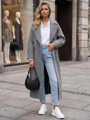 Ženski plašč DSTREET NY0773 ČRNA