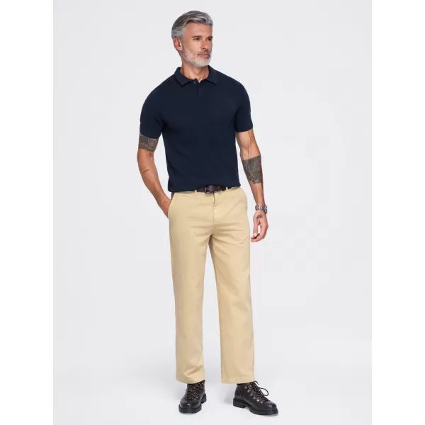  Moška polo majica OMBRE OM-POSS-0178 MORNARSKO MODRA 