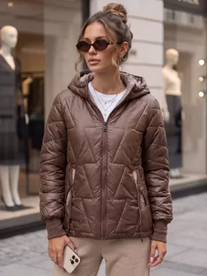 Ženska jakna DSTREET TY5782 RJAVA