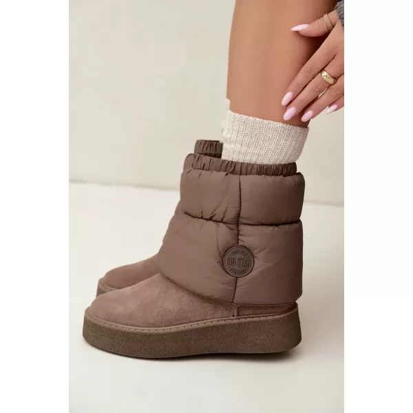  Ženski snežaki BIG STAR SHOES UU274732 TEMNO BEŽ 