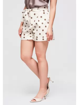 Ženske kratke hlače OMBRE OW-ST-E0014 TAUPE