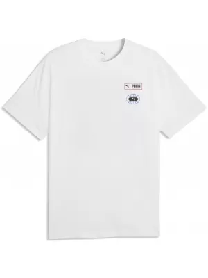 Moška majica s kratkimi rokavi PUMA GRAPHICS RELAXED STACKED TEE 69436802 PUMA BELA