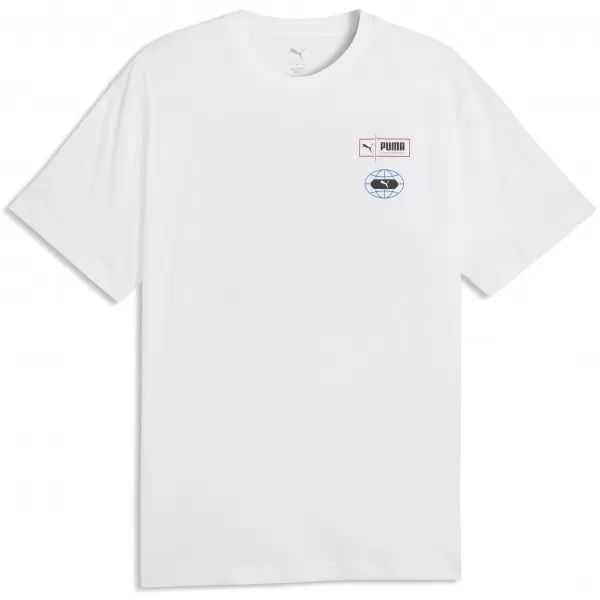  Moška majica s kratkimi rokavi PUMA GRAPHICS RELAXED STACKED TEE 69436802 PUMA BELA 