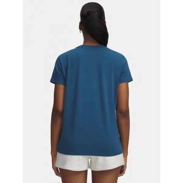  Ženska majica s kratkimi rokavi UNDER ARMOUR RIVAL CORE SS 1383648-498 MODRA 