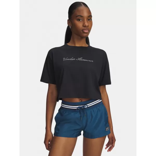 Ženska majica s kratkimi rokavi UNDER ARMOUR W WM CROP SS 6010588-001 ČRNA 