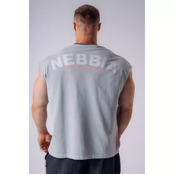  Moške majice brez rokavov NEBBIA OLYMPIA MUSCLE COVER 947 SVETLO SIVA 