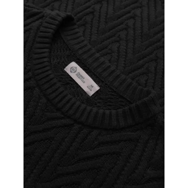  Moški pulover OMBRE OM-SWSW-0190 ČRNA 