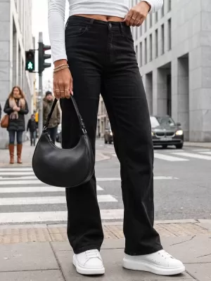 Ženske hlače DSTREET UY3094 ČRNA