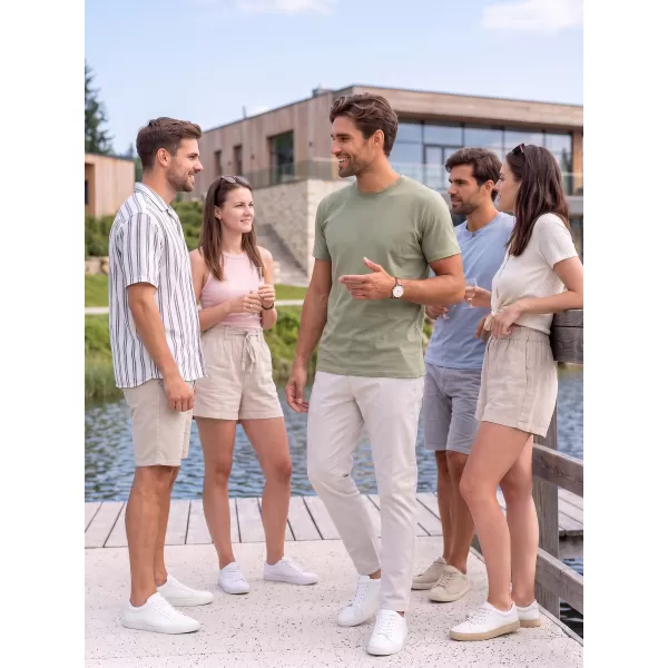  Moška majica s kratkimi rokavi ALTISPORT NP/ALMST20001 VOJAŠKO ZELENA 