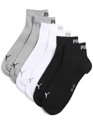 Nogavice PUMA UNISEX QUARTER PLAIN 3P 93858917 SIVA/BELA/ČRNA