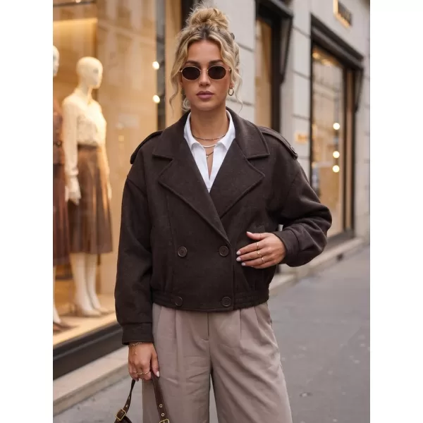  Ženski plašč DSTREET TY6026 RJAVA 
