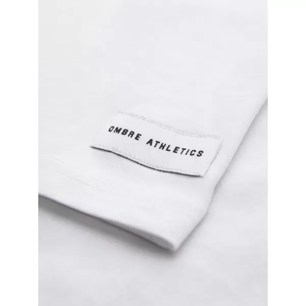  Moška majica s kratkimi rokavi OMBRE OM-TSPT-0269 BELA 