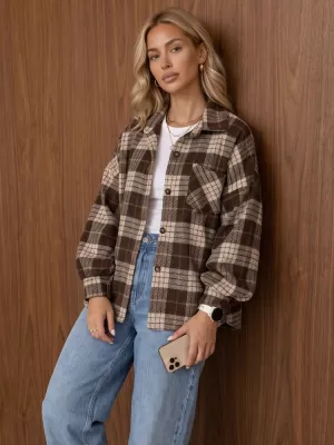 Ženska jakna DSTREET TY6049 RJAVA