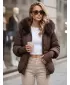 Ženska jakna DSTREET TY5991 RJAVA